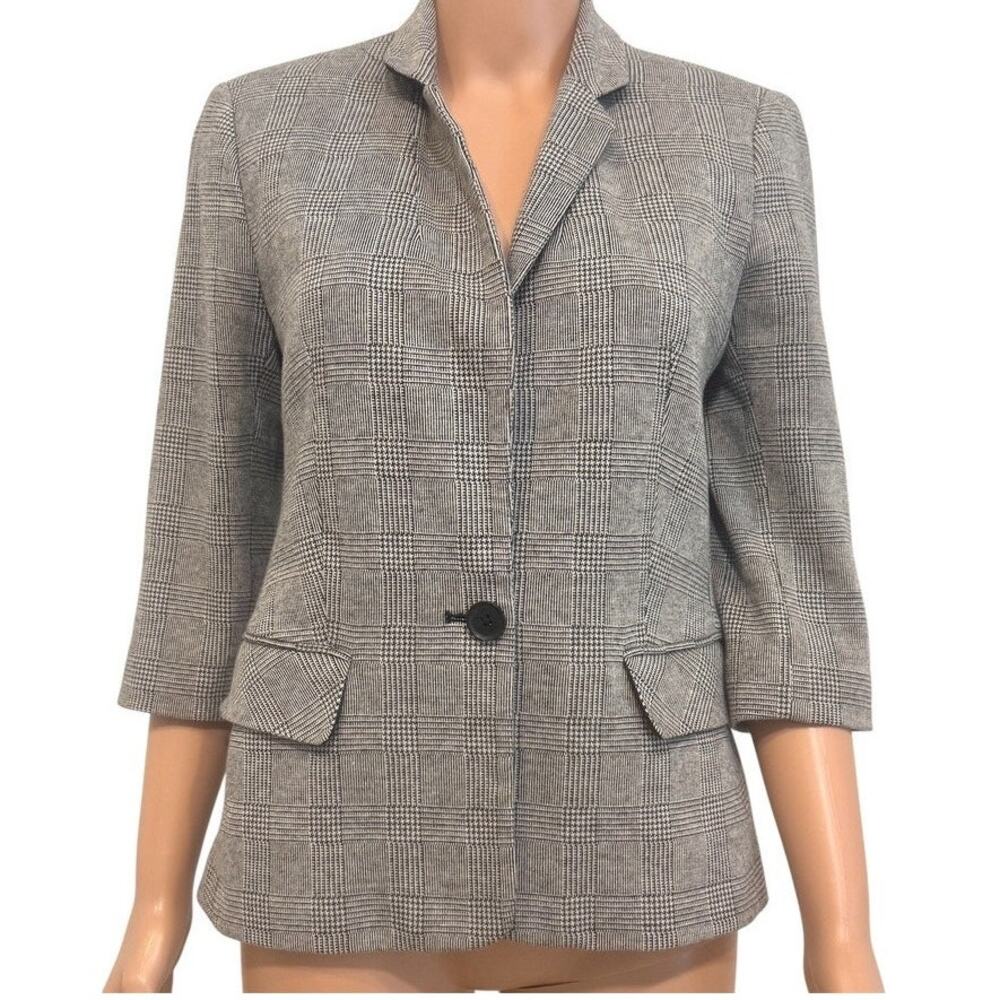 Express medium 1 button front fitted 1/2 sleeve blazer jacket C2 3322